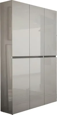 Produktbild von Schuhschrank Ddomingue, Schuhregal, Mehrzweck-Eingangsgarderobe, Möbel für Schuhe,  Italy, 122x34h200 cm, Grau