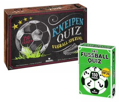 Produktbild von BUNDLE Kneipen Quiz - Fußball-Spezial + Fußball-Quiz Quizspiel Kneipenquiz Gesellschaftsspiel