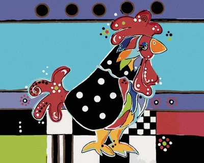 Produktbild von Zuty - Malen nach Zahlen - HAHN (JONNA JAMES), 40x50 cm, ohne Keilrahmen