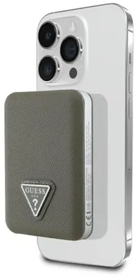 Immagine prodotto di Powerbank induttivo Guess Grained Triangle 5000 mAh 15 W USB-C Magsafe Marrone