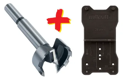 Obrázek produktu pro wolfcraft GmbH 8728000, Vrtačka, Frézovací vrták, 3,5 cm, 90 mm, Dřevotříska, Plast, Překližka, Měkké dřevo, Dřevo, 1 cm