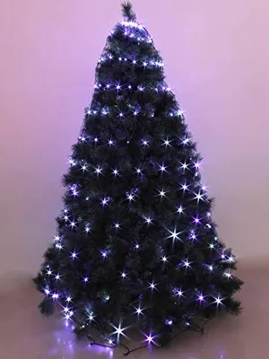 LED-Netzmantel 288 lila/weiß für Bäume 230–290 cm