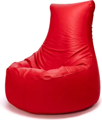 Produktbild von Ecopuf - Sitzsack Bean Bag aus Kunstleder 85 x 70 x 35 cm SEAT Rot E6