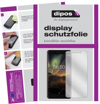 Produktbild von 2x Schutzfolie für Nokia 6 (2018) klar Displayschutzfolie Folie Display Schutz