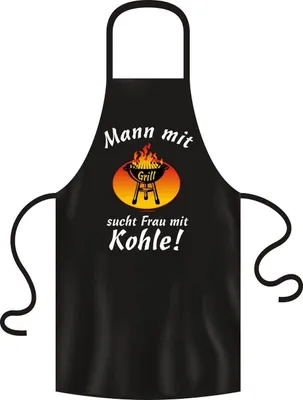 Produktbild von Frau mit Kohle BBQ Grill - Grillschürze - Schürze
