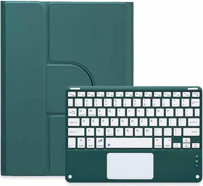 Immagine prodotto di INF Custodia verde scuro con tastiera Bluetooth e touchpad per iPad 10.2/10.5