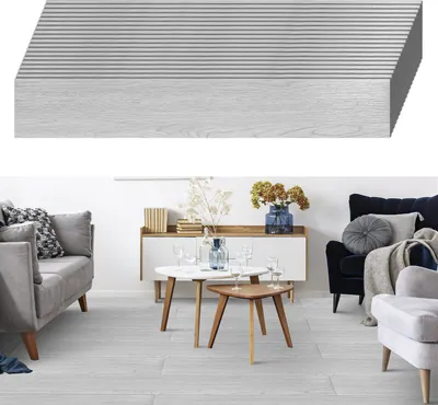 Produktbild von Vigevee PVC Vinylboden Bodenbelag Selbstklebend 18 Stück 2.5 m², Wasserfest Rutschfest Vinyl Dielen für Küche, Wohnzimmer (Rauchgrau)