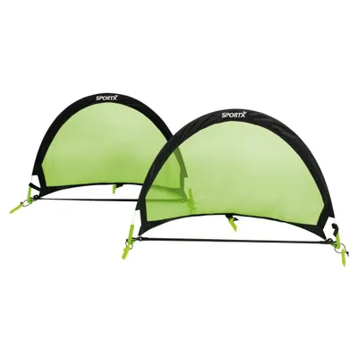 Obrázok produktu pre SportX Opvouwbare Voetbaldoelen 90x60x60 cm 2 Stuks Zwart/Groen