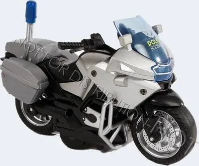 Produktbild von Polizei Motorrad Rückzug Licht Sound 13cm