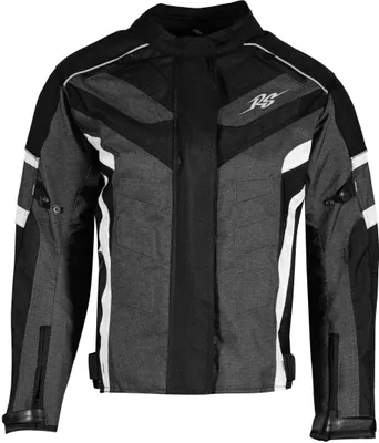 Image de Rusty Stitches Juliette Veste textile de moto pour femme, noir/blanc, 44