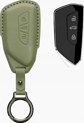 Produktbild von Leder Autoschlüssel Hülle Schutz Etui für 3 Tasten