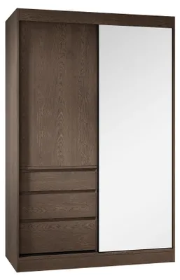 Produktbild von MIRJAN24 Kleiderschrank Haiti 140, Loft Schiebetürenschrank, Stilvoll Garderobenschrank (Farbe: Baltic Storm)