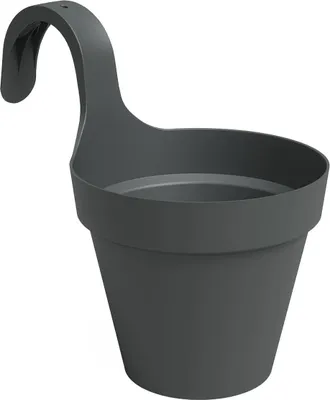 Produktbild von artevasi© CAPRI SINGLE Balkontopf Anthrazit 20 cm zum Einhängen - Kunststoff