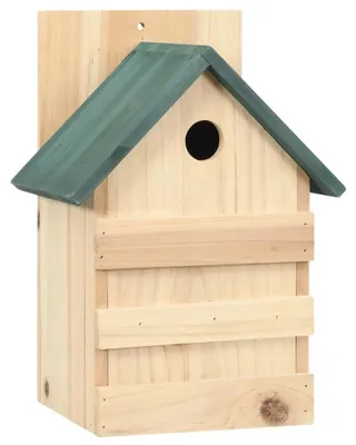 Produktbild von Vogelhäuschen 4er Set - Nistkästen für Garten - Stoffmaterial - 23x19x33 cm - Beige