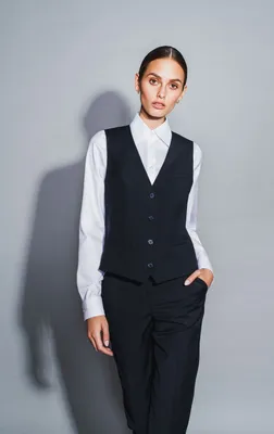 Produktbild von HECHTER PARIS Corporate Weste Damen Tailored Modern Fit Marine 40