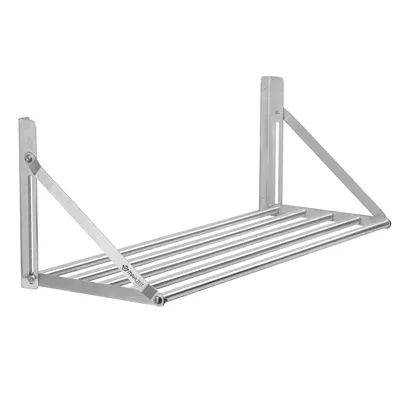 Obrázok produktu pre Mahlzeit Nástenná polica z nehrdzavejúcej ocele, 100 x 30 cm, skladacia závesná polica v praktickom tyčovom dizajne