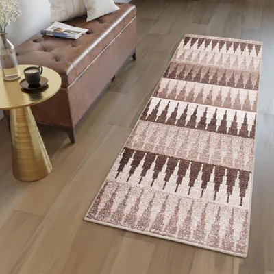 Produktbild von Tapiso Läufer SARI Modern Braun Creme Beige Wohnzimmer  100 x 700