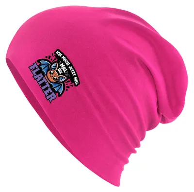 Produktbild von Huuraa Beanie Ich mach jetzt die Flatter Fledermaus Fuchsia One Size Baumwolle und Elasthan Mütze Geschenkidee