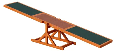 Produktbild von Hundewippe 180x30x30cm für kleine und große Hunde, geeignet für Hundesport wie Agility Training, aus Holz, zur spielerischen Förderung der Kondition