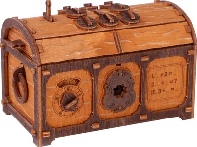 Image de WOODEN CITY 3D puzzle en bois Salle d'évasion : coffre au trésor 165 pièces