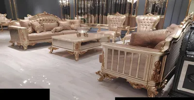 Image de Ensemble de canapés 3+3+1+1 places Table basse Canapé Fauteuil Canapé Tissu Luxe Set 5pcs