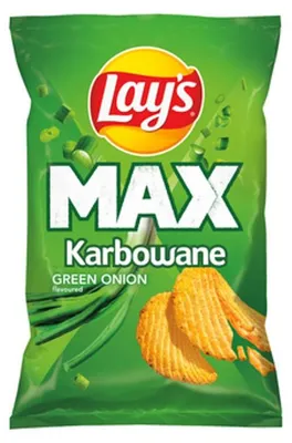 Obrázek produktu pro Chipsy ziemniaczane karbowane o smaku zielonej cebulki 120 g