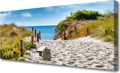 Produktbild von Tulup Leinwand-Bilder 125x50 Wandbild Canvas Kunstdruck Fußpfad Landschaft