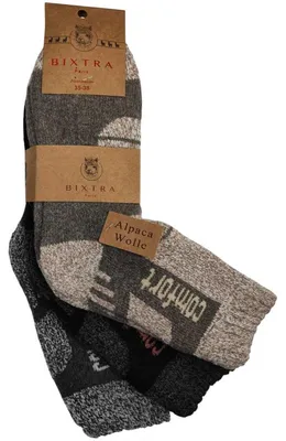Produktbild von 3 Paar Damen Alpaka Socken Wollsocken Wintersocken, Mix13/35-38