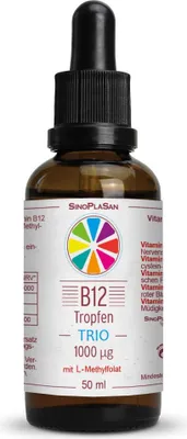 Produktbild von B12 Trio 1000 μg+5-Mthf Tropfen 50 ml