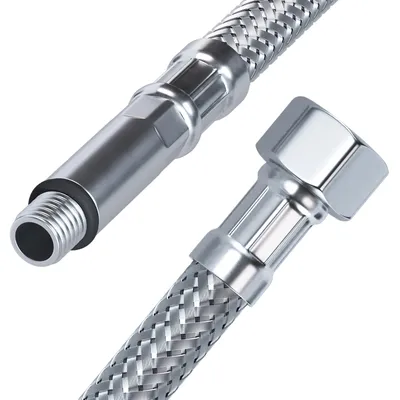 Produktbild von Panzerschlauch Flexschlauch 3/8 Zoll ÜM x M10 geflochten für Küche Bad
