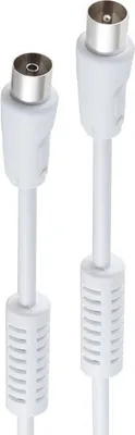 Produktbild von Antennenkabel mit Ferrit >100 dB weiß 2m