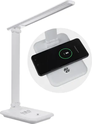 Produktbild von Ściemnialna lampa biurkowa LED Lampa biurkowa 9W z ładowarką indukcyjną Qi