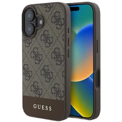 Produktbild von Guess, Hülle für Apple iPhone 16 Edition 4G Ultra-Chic Streifen, Braun