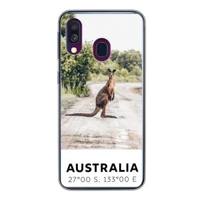 Produktbild von MuchoWow® Handyhülle Schutzhülle Hülle für Samsung Galaxy A40 Känguru - Australien - Tiere Silikon Softcase Handy Hülle - Handy-Tasche