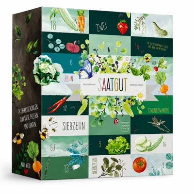 Zdjęcie produktu dla BOXILAND® nasiona kalendarz adwentowy 2026, warzywa zioła owoce kwiaty