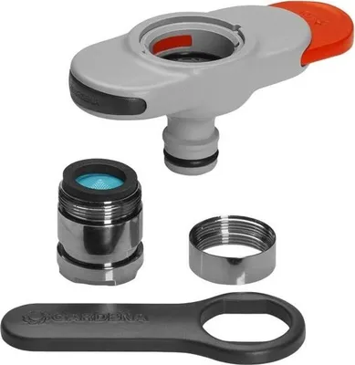 Image de Adaptateur de Robinet d'Intérieur GARDENA, Filetage Mâle M22, Filetage Femelle M24, Pour Arrosage Intérieur