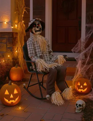 Obrázok produktu pre Animatronický strašiak na hojdacom kresle 120 cm -