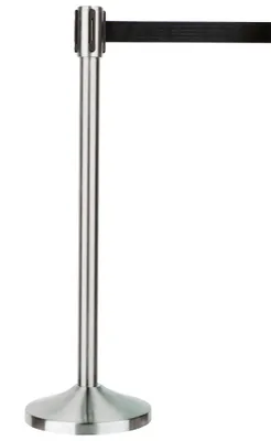 Produktbild von Gurtständer Innenbereich 50 mm 3 m Edelstahl gebürstet schwarzer Gurt