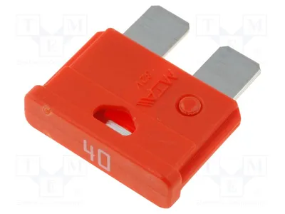 Zdjęcie produktu dla 10 sztuk: Bezpiecznik samochodowy, topik, 32V, UNIVAL, 40A, seria Stard, 19mm