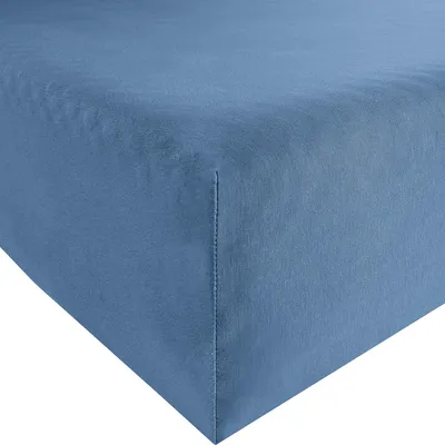 Produktbild von Erwin Müller Spannbettlaken rauchblau 120x200 cm - 130x200 cm