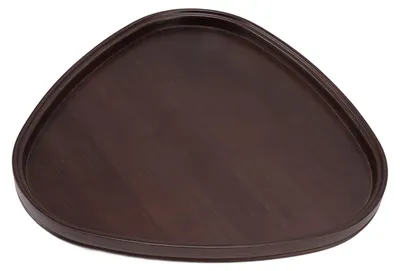 Image de Plateau antidérapant en bois - Plateau noir - Plateau de 26,3 x 25,7 x 2,5 cm - Plateaux - Assiette de service - Bol décoratif - Plateau de présentation