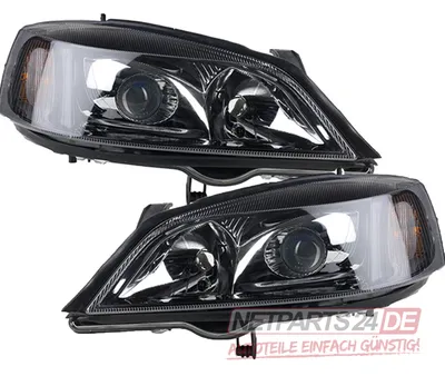 Obrázok produktu pre Johns, vhodné pre Opel Astra ?ierne svetlomety G 98-04 ako sada Xenon/H7 lin. r.