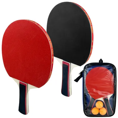 Produktbild von Tischtennisset Tischtennisschläger Tischtennisbälle - 2 Schläger - 3 Bälle - Mit Tragetasche