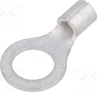 Image de 5 cosses à sertir pour câbles, section 2,5 à 6 mm², étamées, non isolées, type M8, en cuivre, référence 19323-0015, non isolées