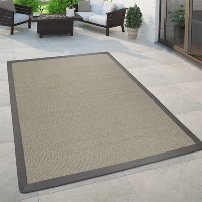 Produktbild von Paco Home In- & Outdoor Teppich Balkon Küchenteppich Sisal Optik Einfarbig 240x340 cm