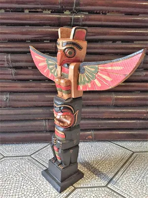Produktbild von Totempfahl Wappenpfahl Marterpfahl Totem Pole Totem Stake 50 cm