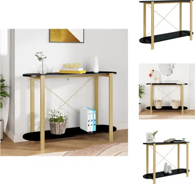 Immagine prodotto di vidaXL Consolle nera 110x38x75 cm in materiale ligneo - Tavolini