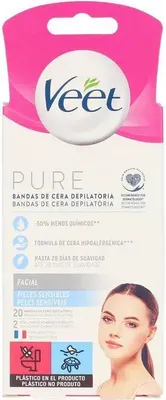 Zdjęcie produktu dla VEET Pure PLASTRY DO DEPILACJI TWARZY 20 szt