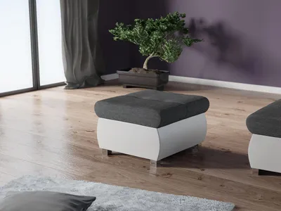 Obrázok produktu pre Taburet ABEL 1 - biela  / tmavý šedý 2