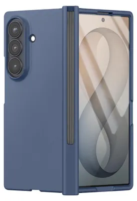 Immagine prodotto di Custodia protettiva Avizar a 360 gradi per Galaxy Z Fold 8 Ultra, con stilo e vetro temperato, colore blu notte
